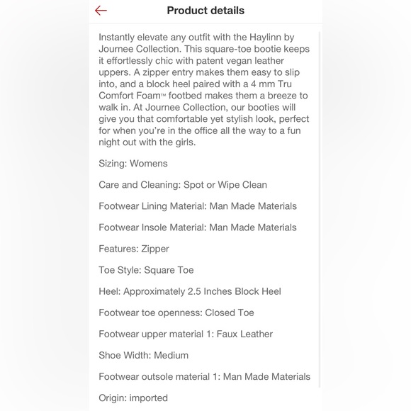 Size 9 Women’s Booties - Journee Collection #1714 - Picture 16 of 16